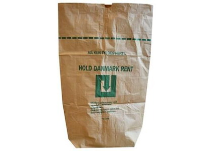 Papirsæk 125liter B700xL1100mm 2-lag Brun