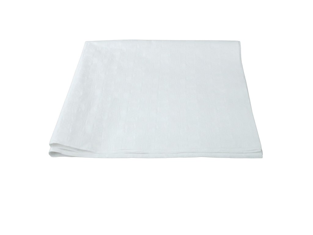 Dug Stikdug Damask L80xB80cm 40g Hvid