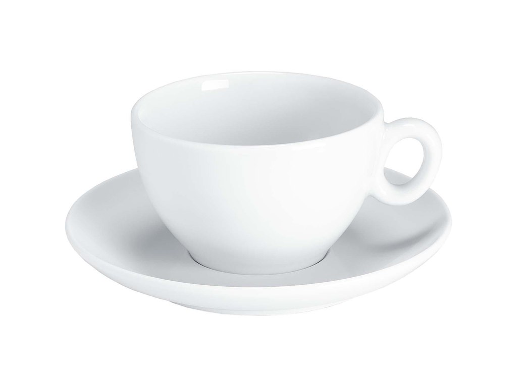 Kop latte Luna 25cl Porcelæn hvid