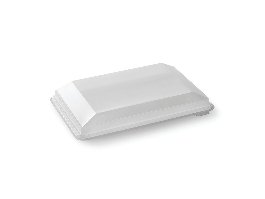 Plastlåg Zen Tapas Rektangulær L250xB166xH32mm RPET Klar