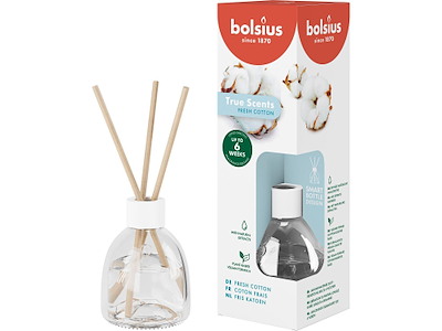 Diffuser Bolsius Frisk Bomuld 60ml med duftepinde
