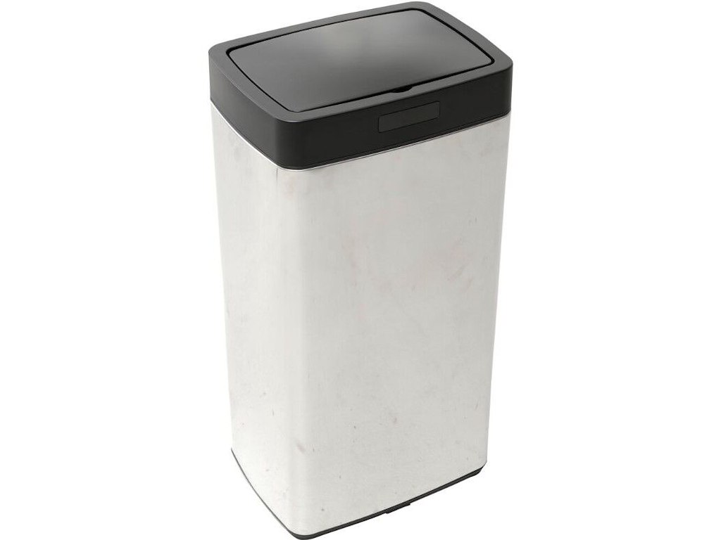 Affaldsbeholder 45 ltr Sensorbetjent Stål med Sort Låg