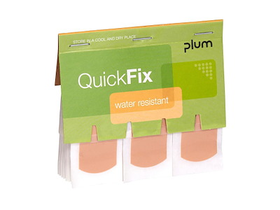 Plaster Vandfast QuickFix Water Resistant 75x25mm refill til væghængt dispenser
