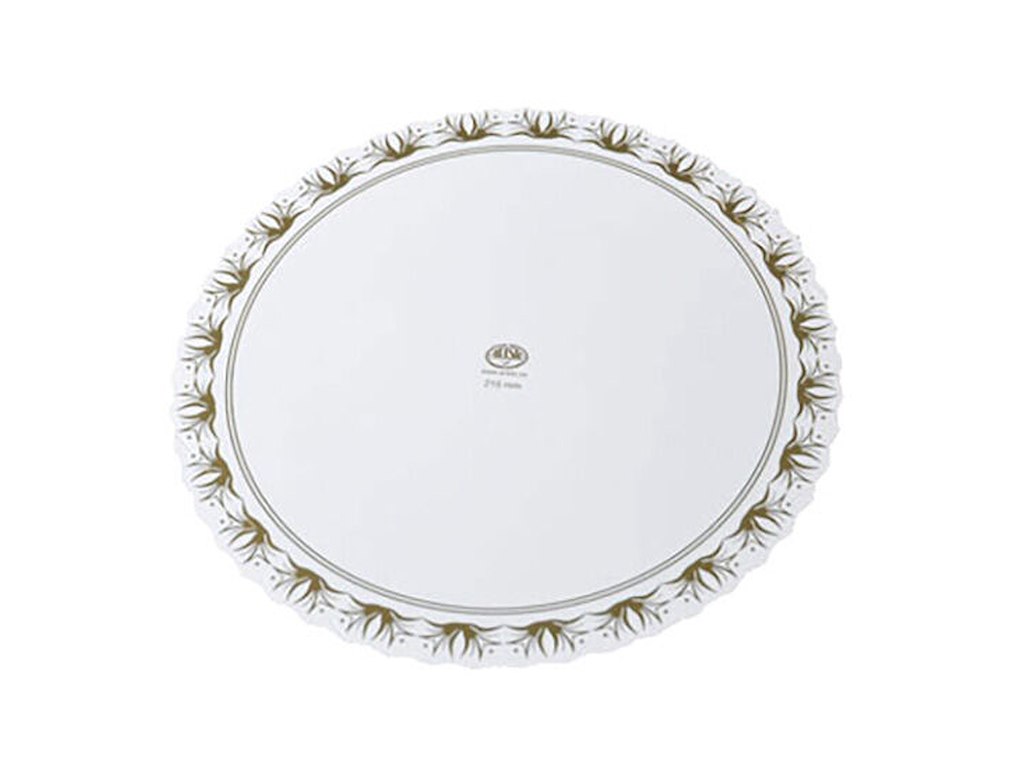 Kagepap Ø215 mm 315 gr Lakeret med Guldtryk