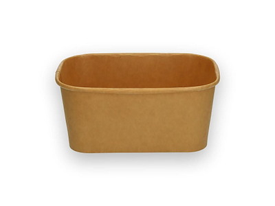 Bæger Verive Rektangulær 750ml L172xB120xH57.6mm Pap/PLA Brun