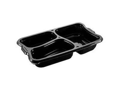 Bakke 3-rum 3265-3A 500/325/270 ml 265x162x45 mm CPET sort