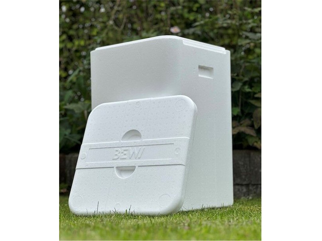 Grøntsagstønde Firkantet Termo L60.5xB39.5xH39.5cm EPS Med Låg Hvid