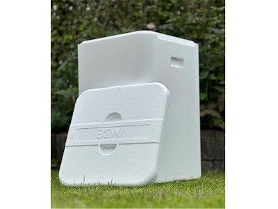 Grøntsagstønde Firkantet Termo L60.5xB39.5xH39.5cm EPS Med Låg Hvid