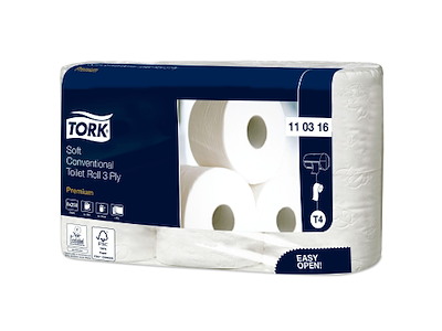 Toiletpapir Tork Premium T4 Ekstra soft 3-lag 27.45m