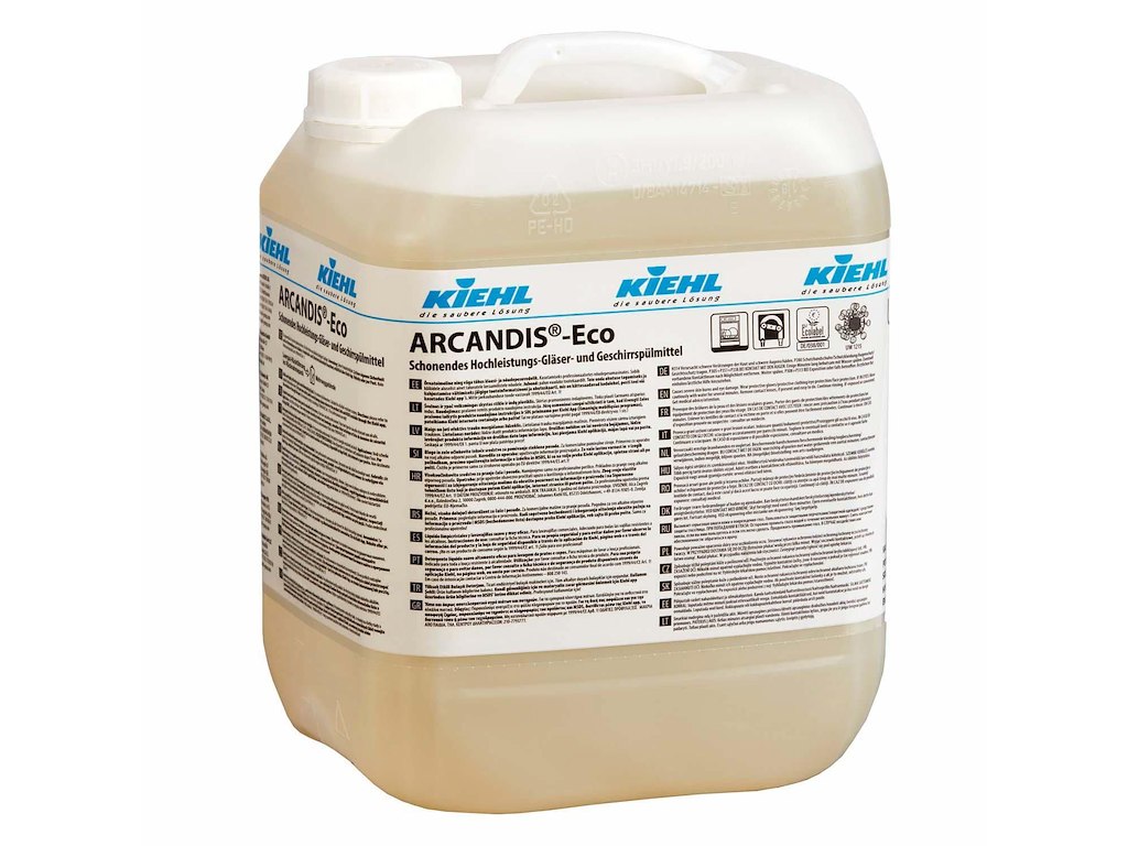 Maskinopvask Anlæg Flydende Arcandis-Eco 10ltr uden Klor Ecolabel til glas