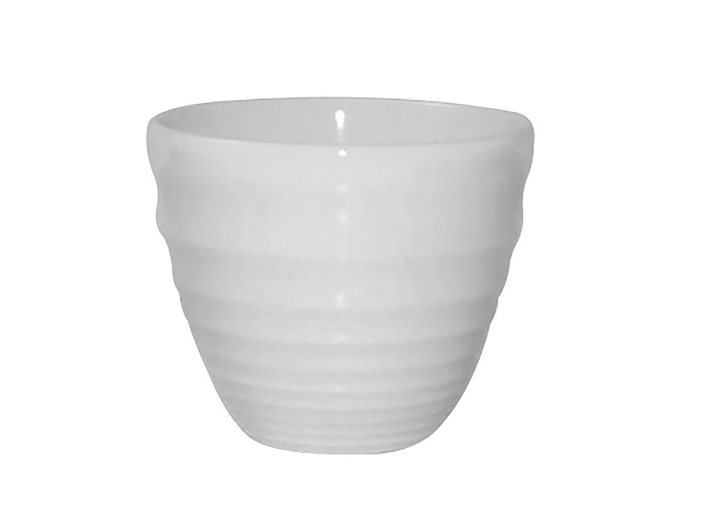 Krus Churchill Ripple Ø9.5xH8.3cm 28cl porcelæn hvid