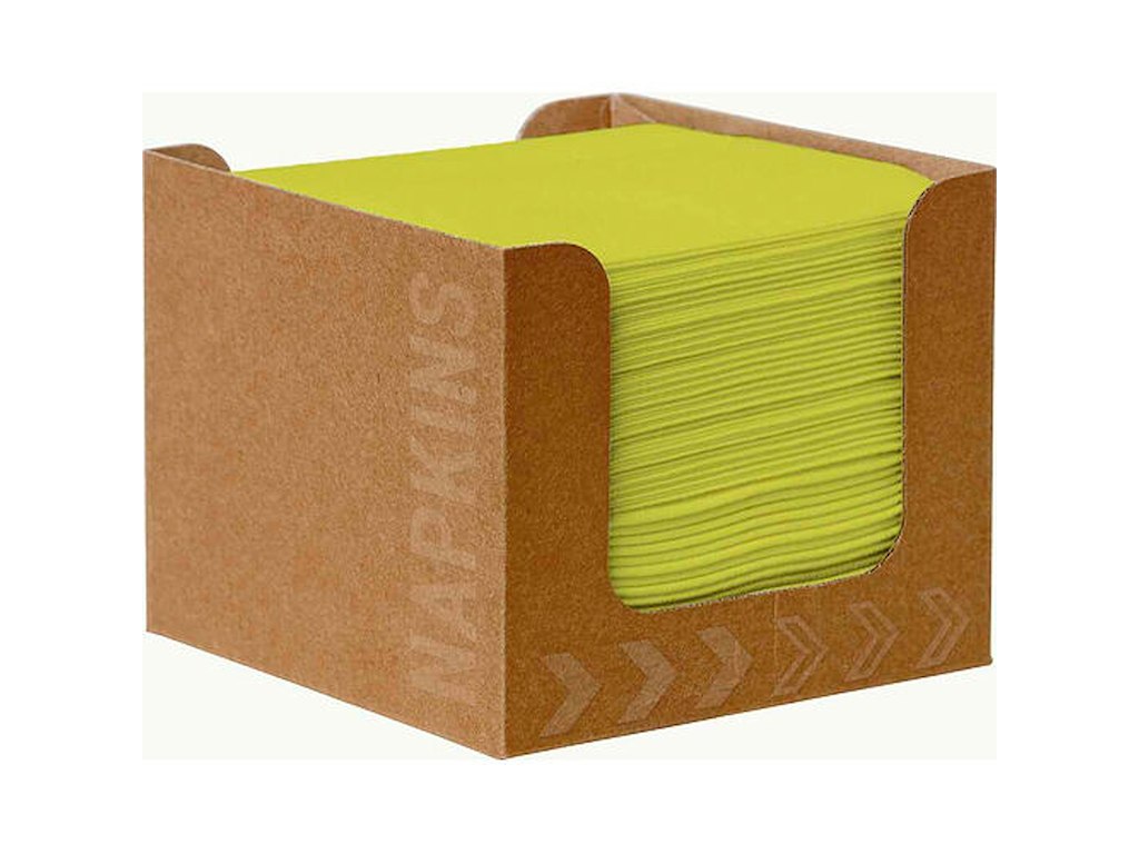 Serviet Duni Bio Dunisoft cocktailserviet 20x20cm i papdispenser kiwi