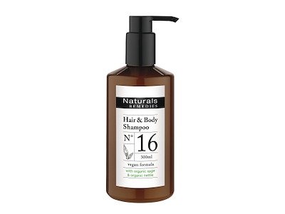 Shampoo Natural Remedies Nr. 16 Hair & Body 300ml med Cannes pumpe Vegansk
