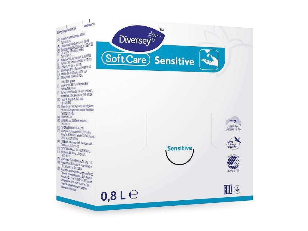 Cremesæbe Soft Care Line Sensitive H22 800ml Svanemærket uden Parfume