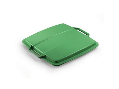 Låg til 90L beholder 38.5x39.5cm plast grøn
