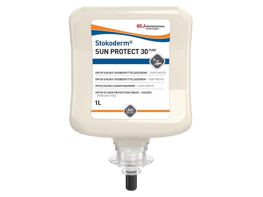 Solcreme Lotion Stokoderm Sun Protect SPF30 Pure 1ltr u Parabener/Farve/Parfume