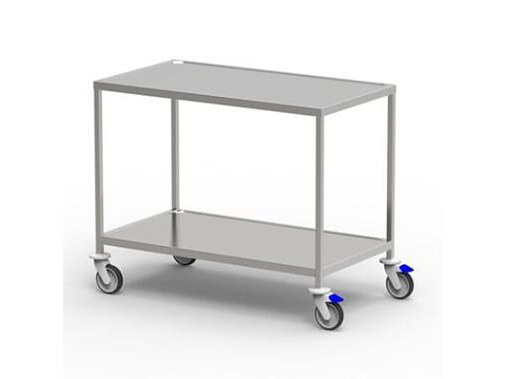 Rullebord 110x60x90 cm 2 hylder Rustfri stål