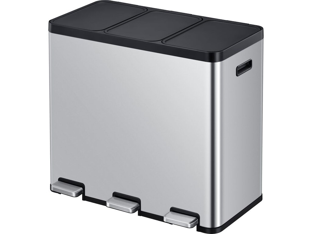 Pedalspand EKO Essential 3x20 ltr Stål Mat Med Soft Close Låg