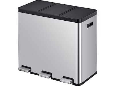 Pedalspand EKO Essential 3x20 ltr Stål Mat Med Soft Close Låg