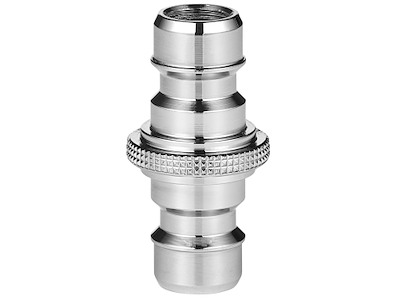 Koblingsnippel Han (Q) med 1/2 indvendig gevind til at koble 2 slanger