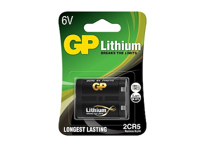 Batteri GP Lithium 2CR5 6 volt 1 stk/pk