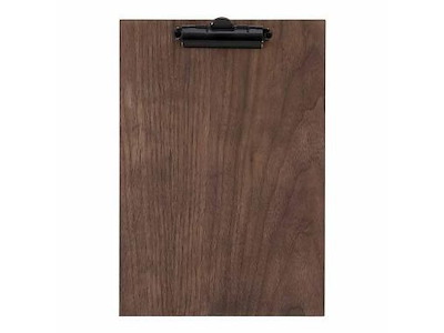 Menu Kortholder A4 Securit viser 1 A4 side med clips Valnød