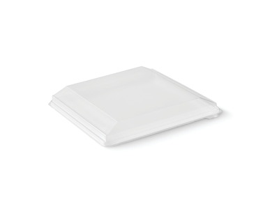 Plastlåg Zen Tapas Kvadratisk L25xB25xH3.2cm RPET Klar