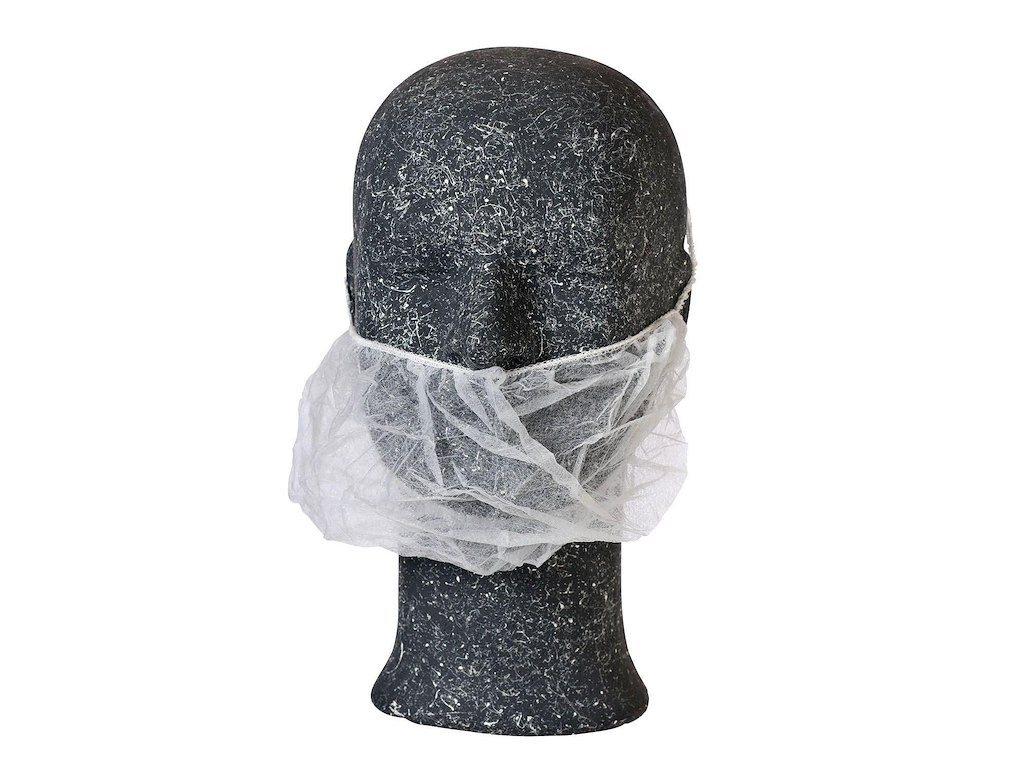 Skægbind str XL med Elastik Hvid