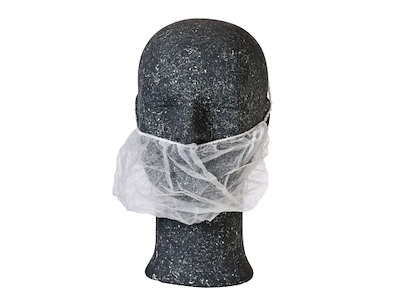 Skægbind str XL med Elastik Hvid