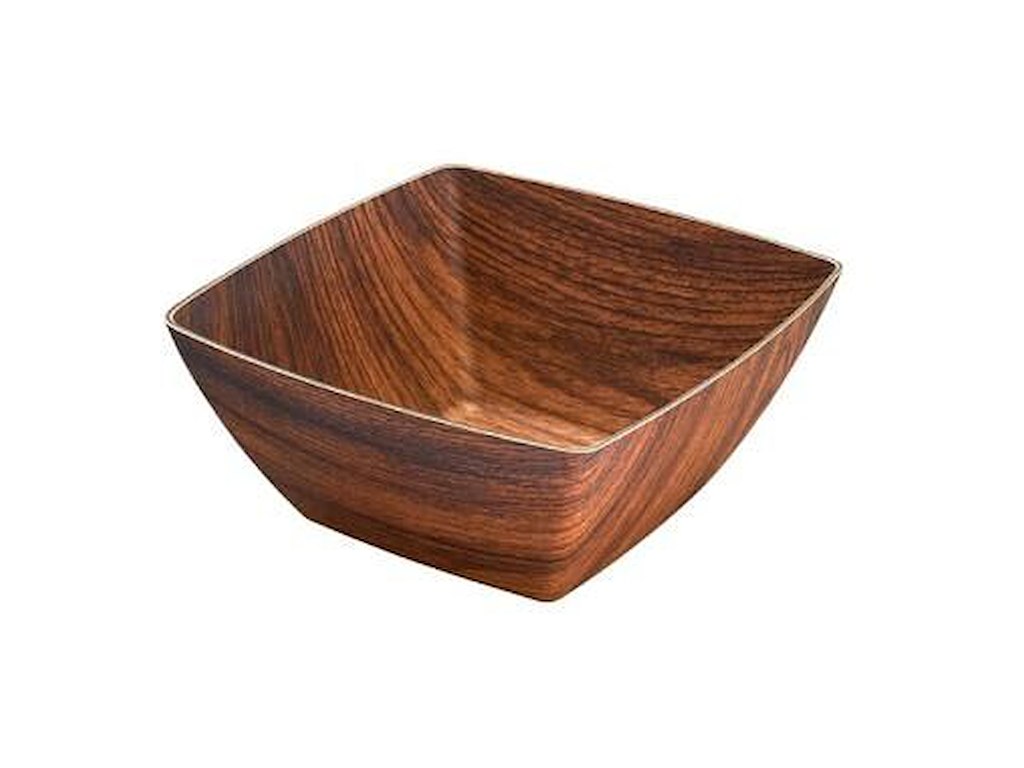 Skål Retro 24x24x11 cm Firkantet PS Brun