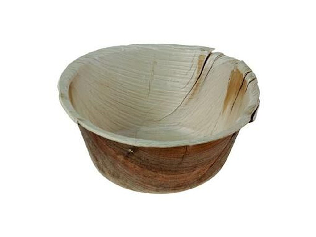 Skål rund dyb Ø142 mm 500 ml Bionedbrydelig Palmeblad