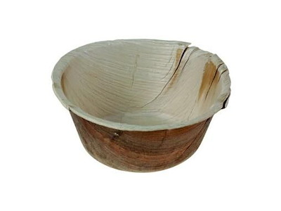 Skål rund dyb Ø142 mm 500 ml Bionedbrydelig Palmeblad