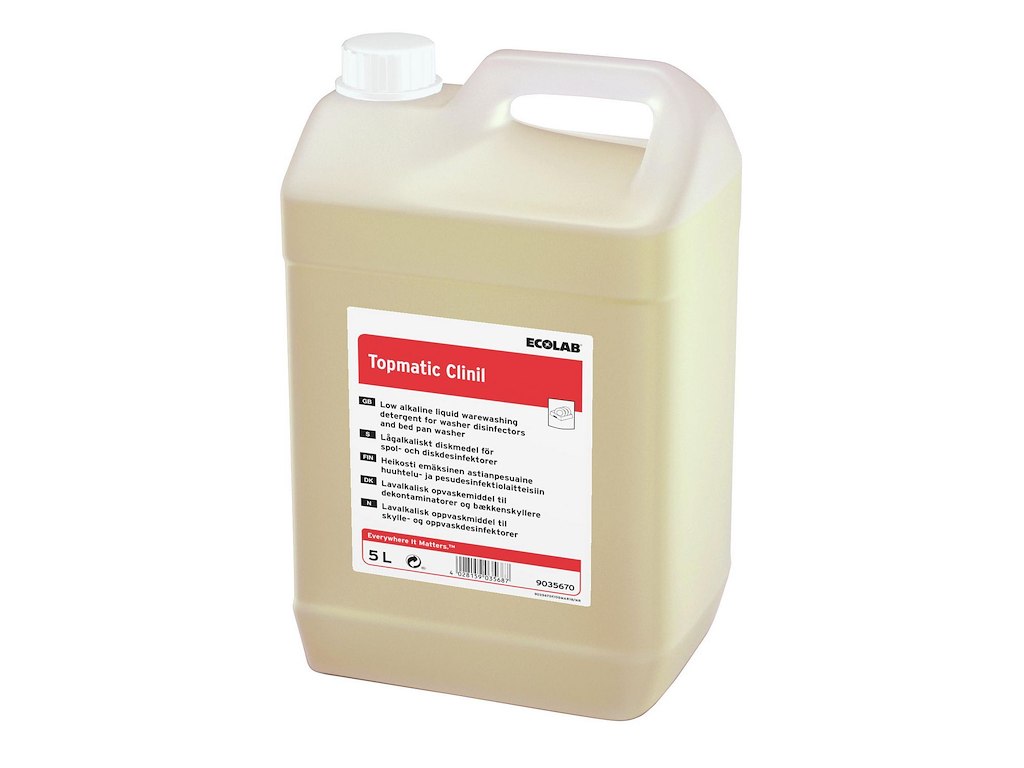 Bækkenskyl Alkalisk Topmatic Clinil 5ltr til instrumentvasker