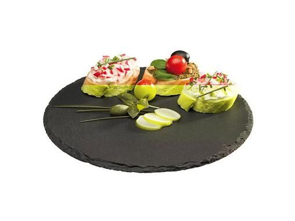 Serveringsplade Ø22 cm Naturskifer