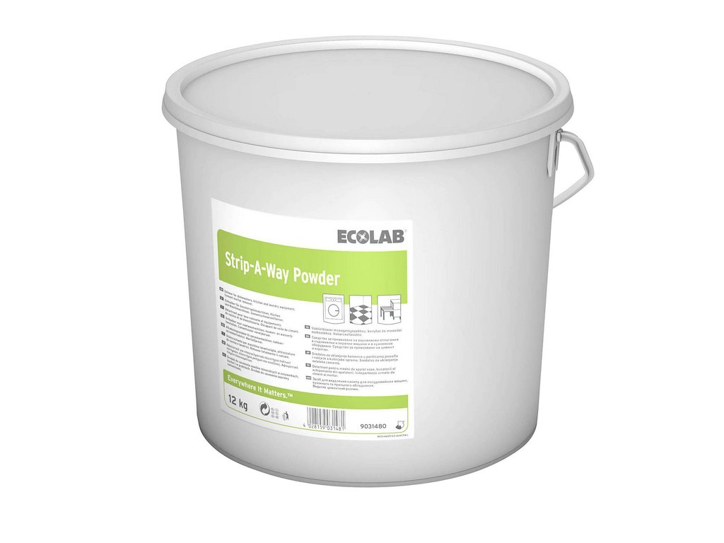 Afkalker Pulver Strip-A-Way Powder t/Industrielle opvask-/vaskemaskiner 12 kg