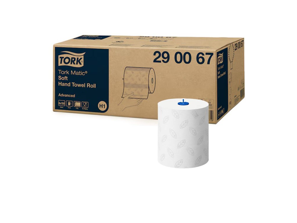 Håndklæderulle Tork Matic Advanced System H1 2-lag 150 m Hvid