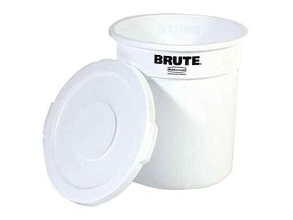 Låg hvid til Brute container