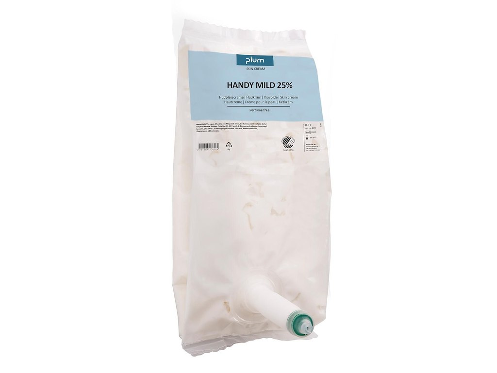Hudcreme Handy Mild 500ml Svanemærket uden Parfume 25% fedt til CombiPlum disp