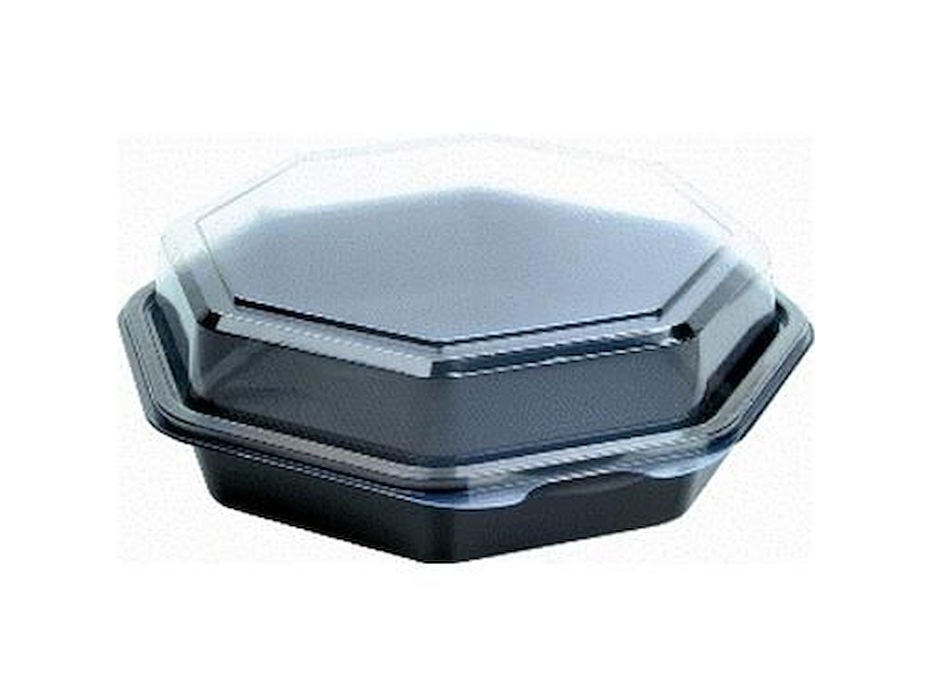 Multiboks Octaview 1-rum med PS Låg Sort/Klar OMPAK 3 ps x 90 stk/krt