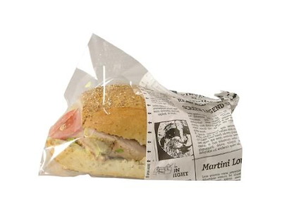Sandwichpose Old News 215x130 mm PE Snack Bag Large