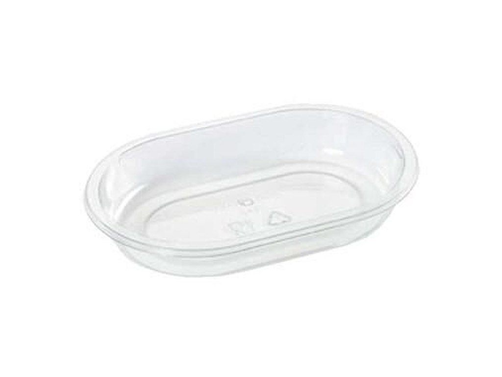 Bakke 1-rum 325 ml 176x116x28 mm Oval APET Klar