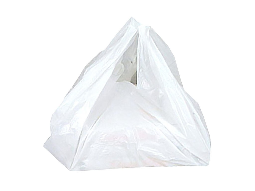 Bærepose 390/180x580 mm 30 my med Huller til Pizza HDPE Hvid