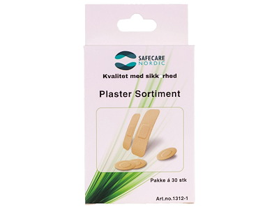 Førstehjælp Plastersortiment 30-Pak Med Forskellige Størrelser Brun