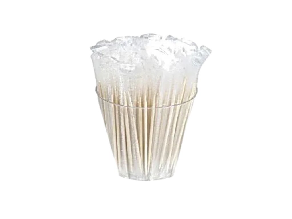 Tandstik 65 mm Spids i begge ender Enkeltpakket Træ i Cellofan