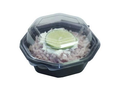 Multiboks Octaview 1-rum 118x118x60 mm med Låg PS Sort/Klar