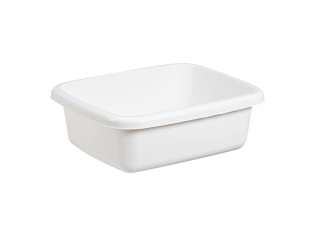 Opvaskebalje 10 ltr 370x302x124 mm Rektangulær Hvid