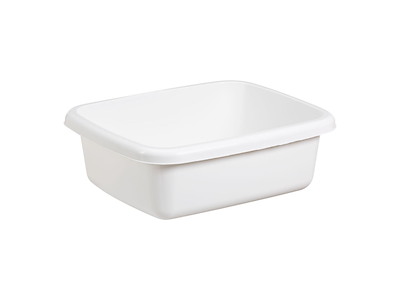 Opvaskebalje 10 ltr 370x302x124 mm Rektangulær Hvid