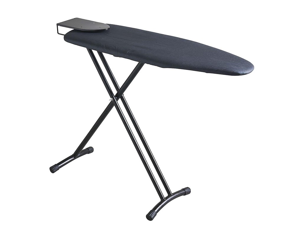 Strygebræt 980x3400 mm Fiberpadding Lakeret stål Grå/Sort