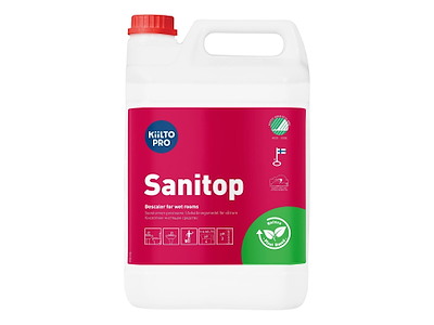 Sanitetsrengøring sur Kiilto Natura Sanitop Svanemærket uden farve/parfume 5 ltr