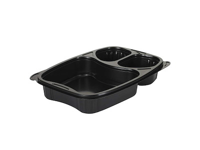 Bakke Bistro 3-rum 254x174x42 mm PP Sort